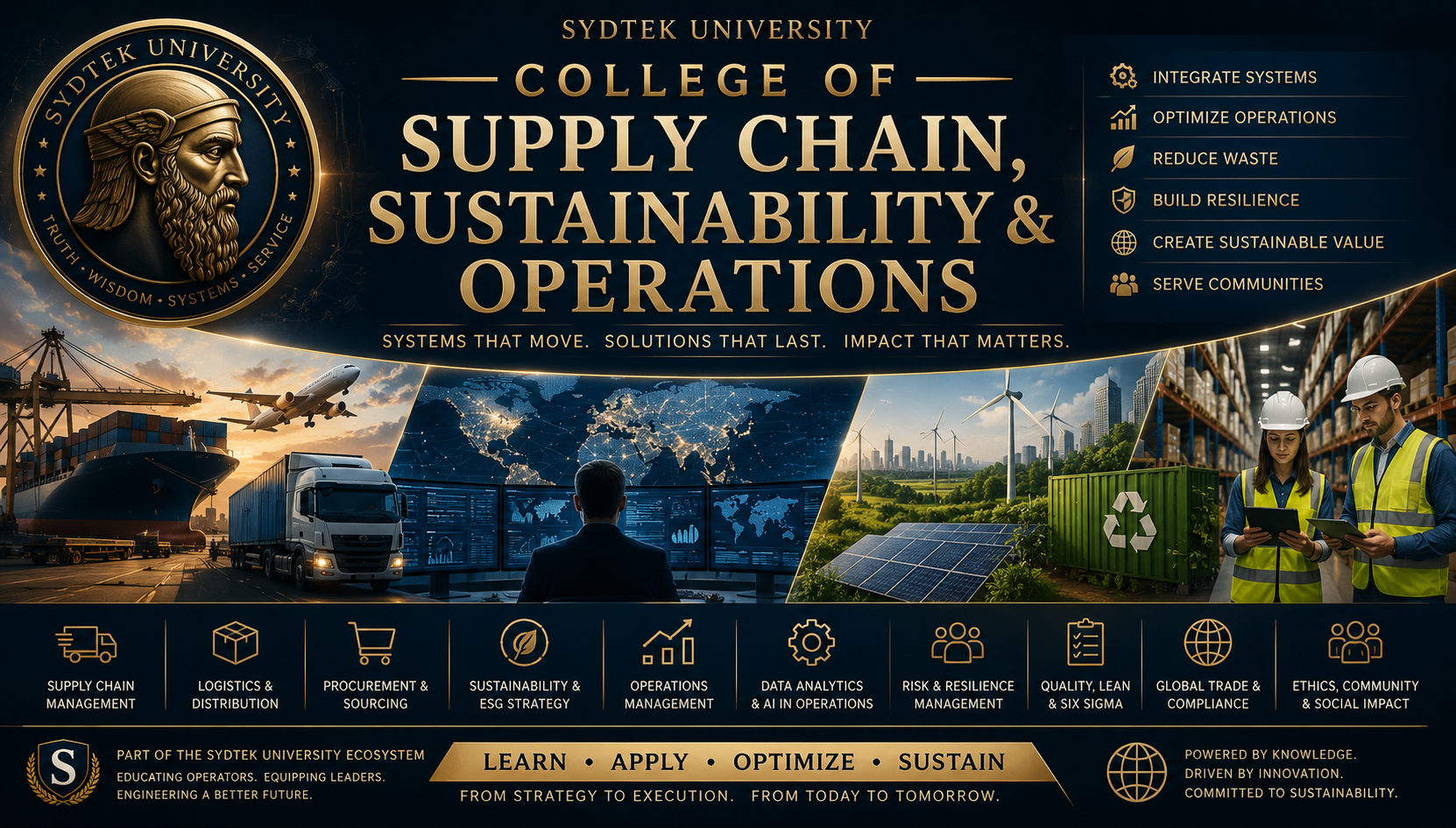 College of Supply Chain, Sustainability & Operations at SydTek University