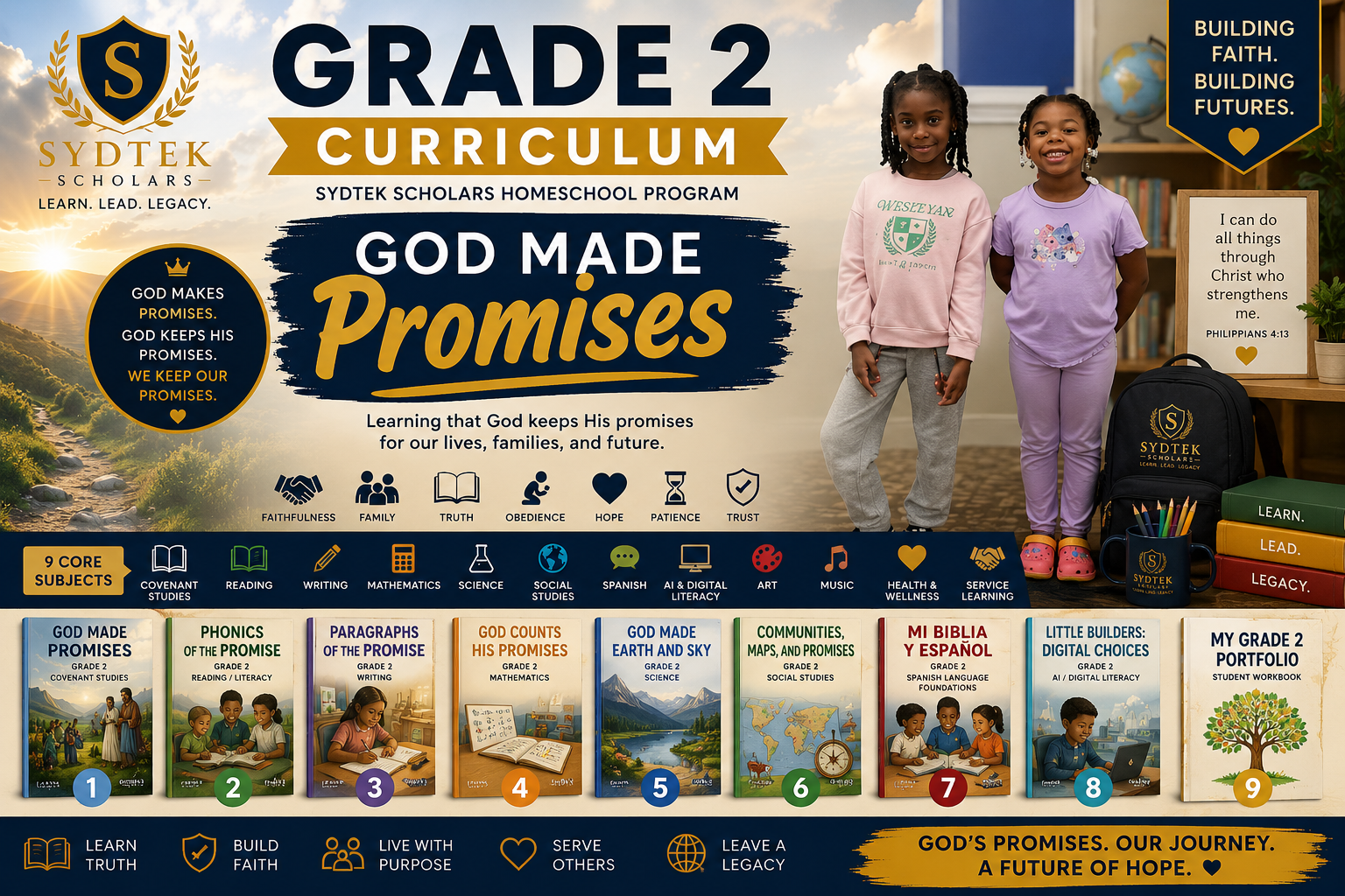 Grade 2 Curriculum | SydTek Scholars Homeschool Program | God Made Promises
