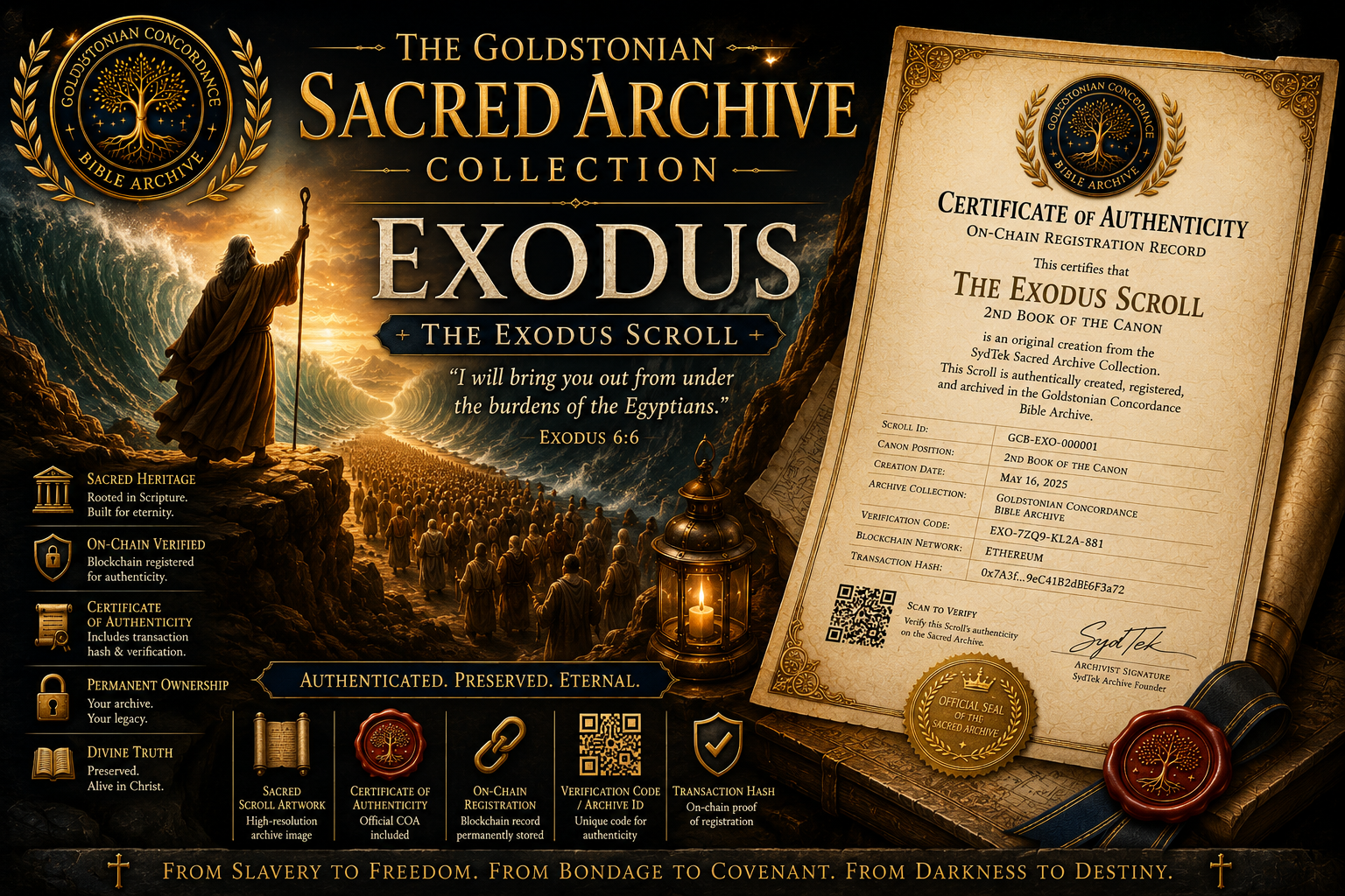 The Exodus Scroll — The Goldstonian Sacred Archive Edition