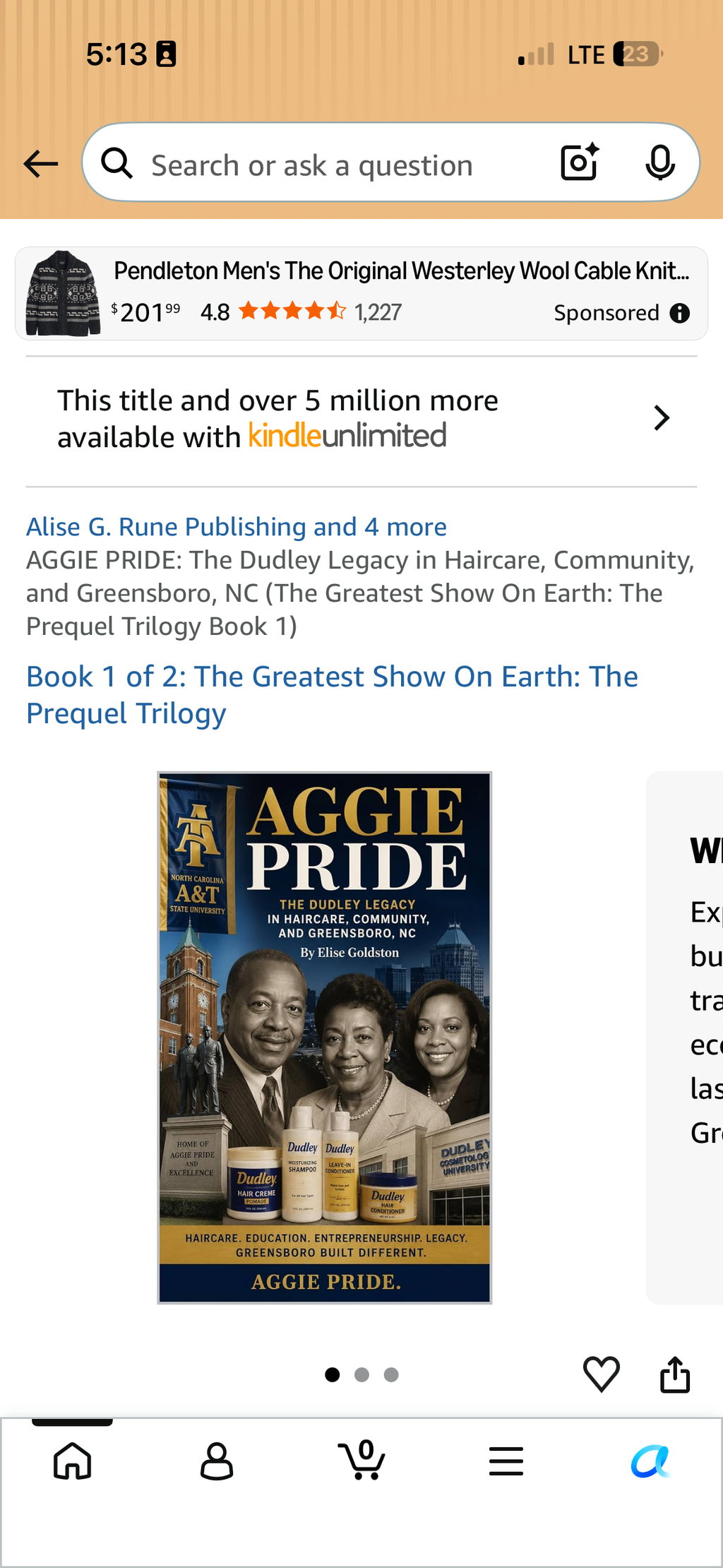 AGGIE PRIDE

The Dudley Legacy in Haircare, Community, and Greensboro, NC

By Alise G.
CEO, G. Rune Publishing

#1 Amazon Best Seller in Company Histories