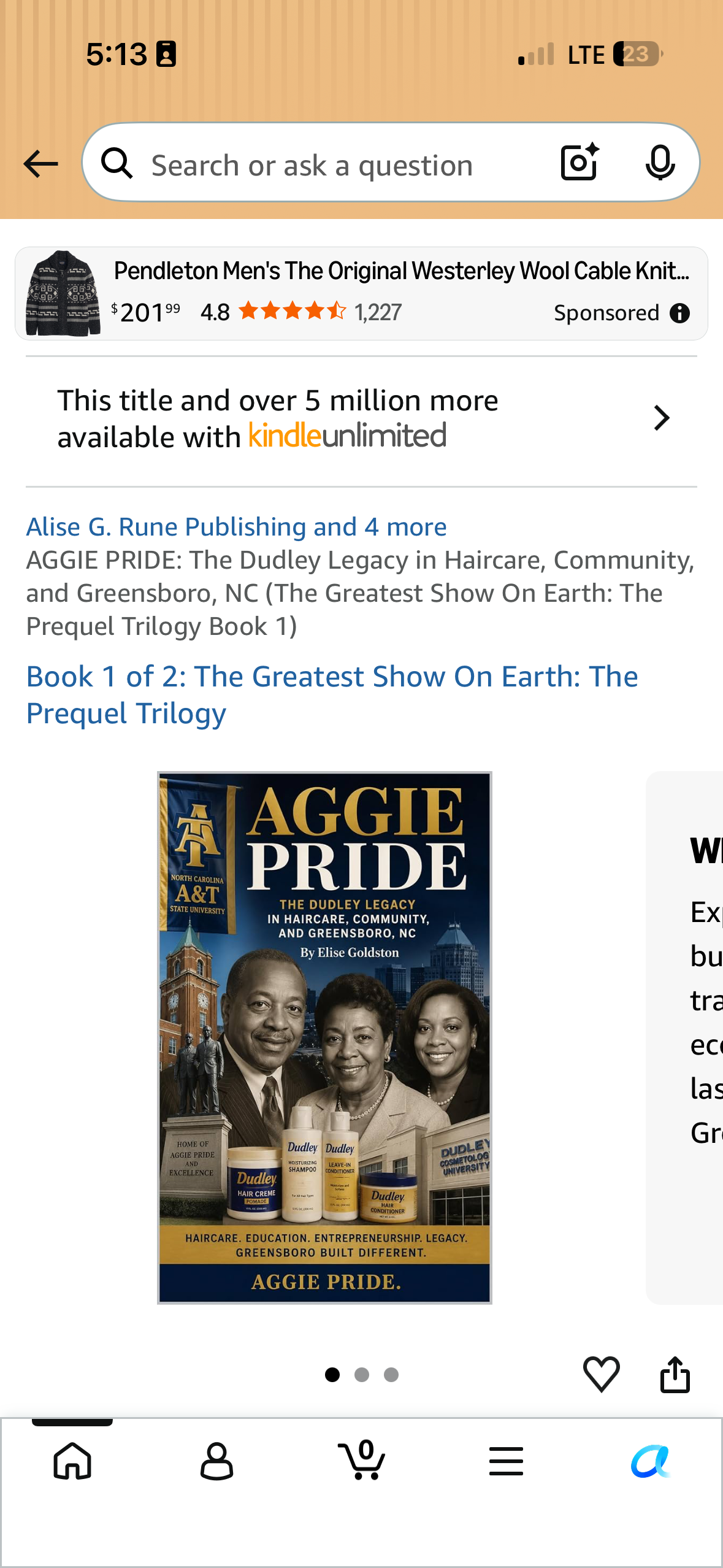 AGGIE PRIDE

The Dudley Legacy in Haircare, Community, and Greensboro, NC

By Alise G.
CEO, G. Rune Publishing

#1 Amazon Best Seller in Company Histories