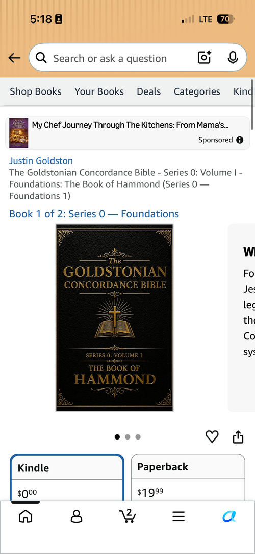 #1 in Christian Concordances | #1 Biographies of Philosophers | #2 Eschatology -
The Goldstonian Concordance Bible Series 0 - Volume I: The Book of Hammond
