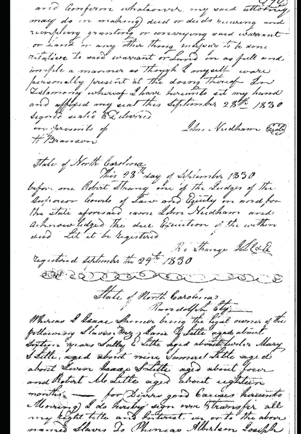 The Slave Deeds of Asheboro, NC: Volume I