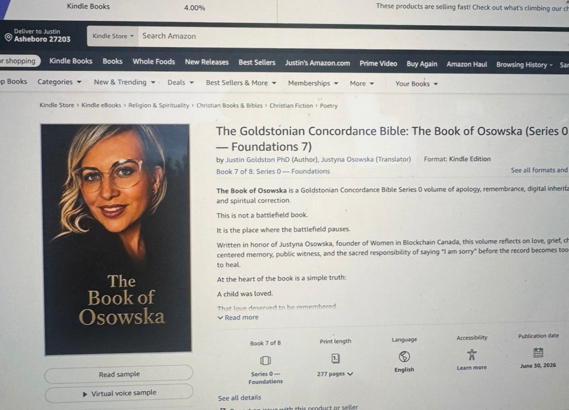 The Goldstonian Concordance Bible®: The Book of Osowska | #1 Amazon Best Seller in Christian Concordances