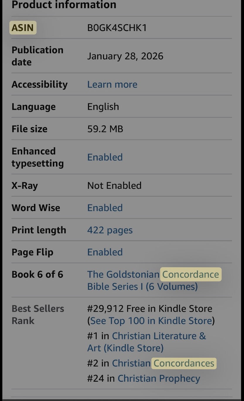 #1 in Christian Art | The Goldstonian Concordance Bible - Series I Volume V: Jesus, the Church, and the Walk