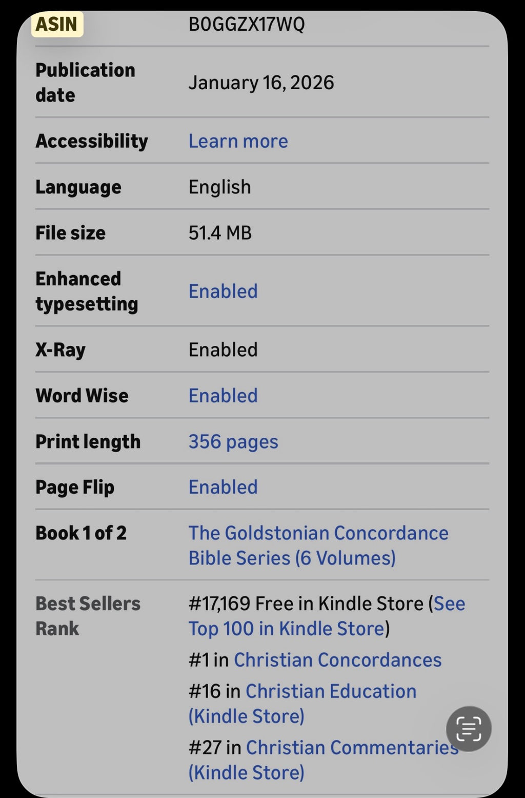 #1 in Christian Concordances -
The Goldstonian Concordance Bible: Series I Volume I - Foundations of Covenant and Kingdom