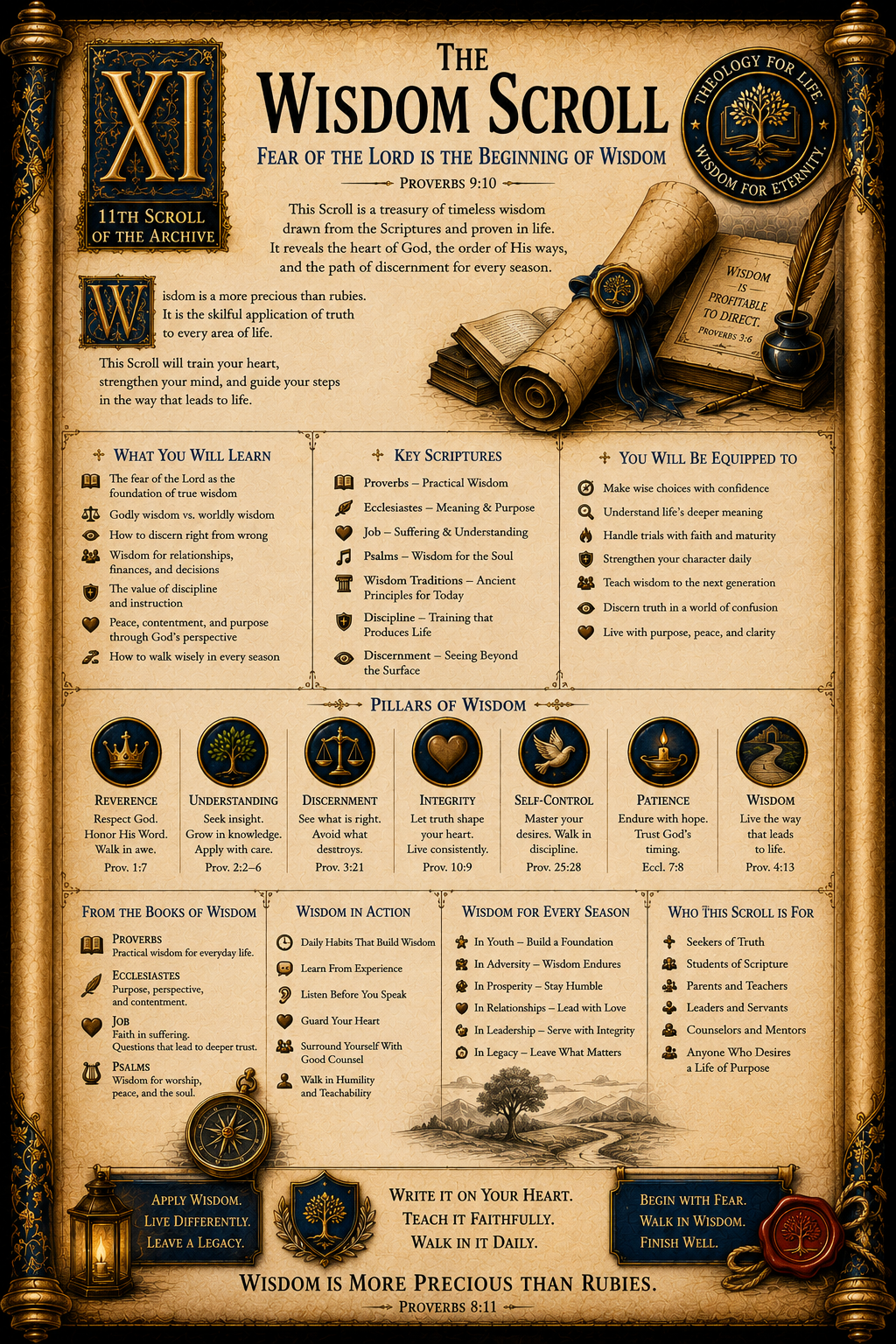 The Wisdom Scroll — Fear of the Lord Is the Beginning of Wisdom | GCB | FREE CODEX + Email signup