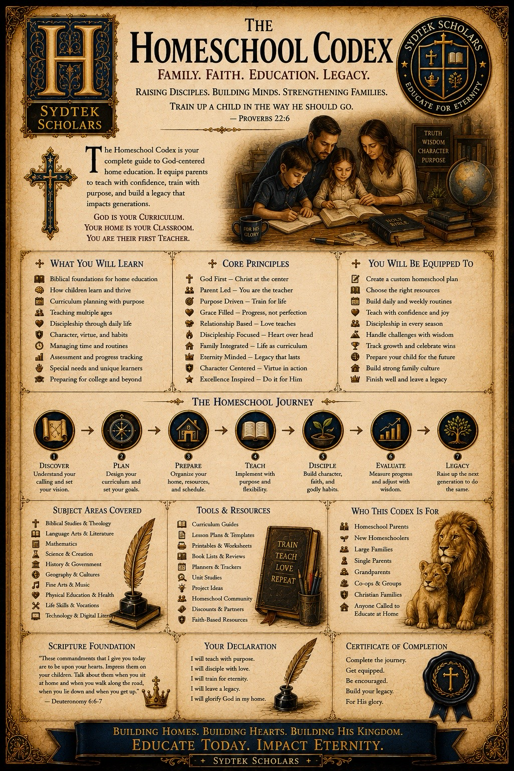 FOUNDATIONS: The Homeschool Codex — Family. Faith. Education. Legacy. | FREE CODEX + Email signup