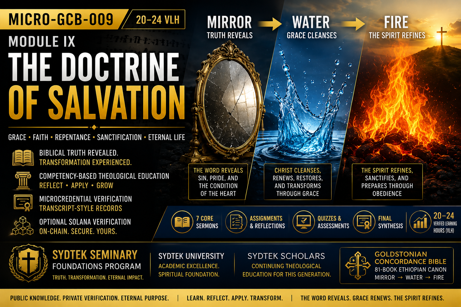 MICRO-GCB-009 | The Doctrine of Salvation | Grace, Faith, Repentance, Sanctification, and Eternal Life | SydTek Seminary
