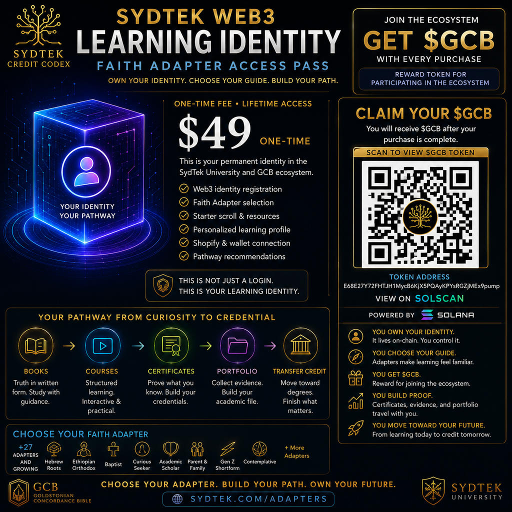 Layer 0 | SydTek Web3 Learning Identity | Faith Adapter Access Pass