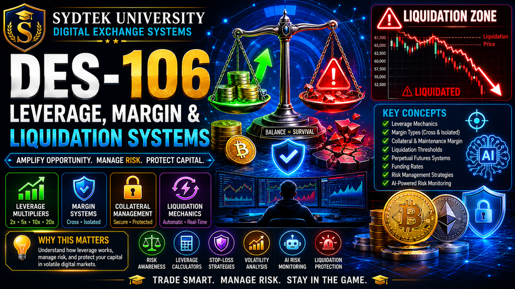 MICRO-DES-106 Micro-Credential - Leverage, Margin & Liquidation Systems | Stackable Academic Credit | Digital Exchange Systems Track