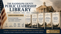 THE RANDOLPH COUNTY PUBLIC LEADERSHIP LIBRARY | Book Paperback Professional Development Series | Integrity. Communication. People. Service. Change